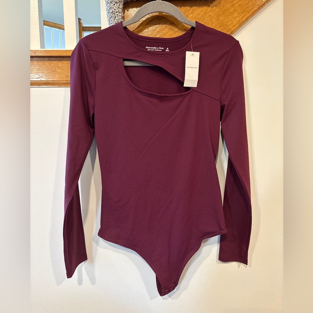 NWT Abercrombie & Fitch Maroon Cutout Bodysuit